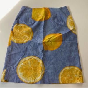 Vintage J McLaughlin orange slice skirt size 4